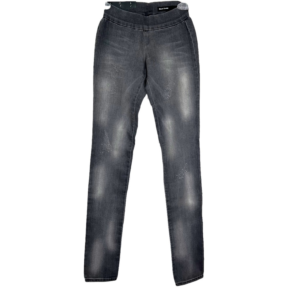 NWT $229 Black Orchid Distressed Low Rise Jeggings in Grey/ Black Women’s Sz 24